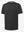 3d view of garment in black heather of moisture wicking heather round neck athletic t-shirts.