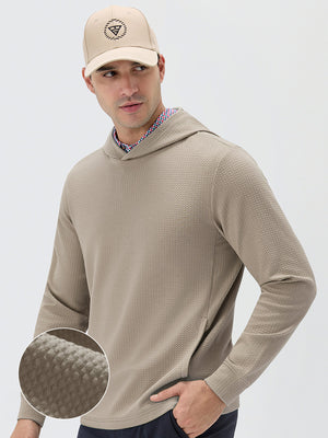 Texture Pullover Hoodie with Pockets