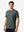Front upper body view in grey of men's short sleeve slim fit roma knit t-shirt.