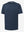 3d view of garment in dark blue heather of moisture wicking heather round neck athletic t-shirts.
