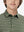 Front 3D view of trendy boys stripe polo shirts, clean structure and modern olive green stripe look