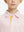 Close-up front view from nose to chest of boy wearing ORANGE SEA WAVE Performance Print Boys Golf Polo