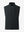 Water-resistant fleece golf vests in black, front 3D view highlighting clean structure and fabric