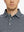 Upper chest close-up featuring the Navy Grey Yarn Dyed Stripe Polo – from nose to chest view