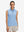 Front upper body view in light blue of women's 4 buttons golf polo shirts.