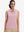 Front upper body shot of model wearing lavender women's athletic quarter zip tank tops