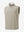 3D front view of the print collar quarter zip golf vest in khaki light, sleek and sporty design.