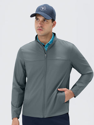 Full Zip Stand Collar Lightweight Windbreaker Jacket