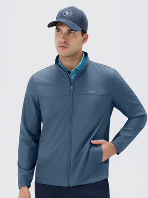 Full Zip Stand Collar Lightweight Windbreaker Jacket