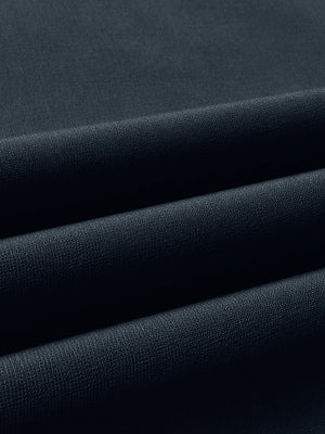 Close-up of soft knit fabric texture, showing fine weaving details, men's short sleeve slim fit roma knit t-shirt in navy