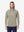 Model front upper body wearing view, heather midlayer golf hoodies in taupe heather