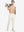 Full body front view of model wearing Water Resistant Comfy Fleece Golf Joggers in cream