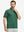 Front upper body shot of model wearing green classic lightweight jacquard golf shirts