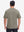 Back upper body view in taupe heather of moisture wicking heather round neck athletic t-shirts.
