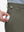 Detail view of front pocket on tea brown straight fit lightweight dress golf pants