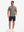 Front full body view in taupe heather of moisture wicking heather round neck athletic t-shirts.