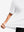 Side fabric stretch display in white of men's short sleeve slim fit roma knit t-shirt.