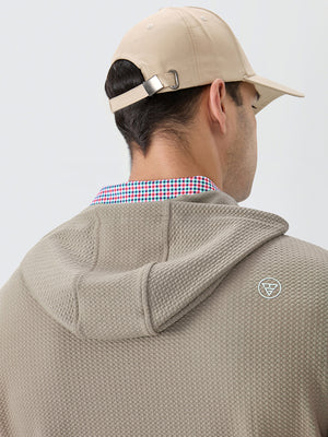 Texture Pullover Hoodie with Pockets