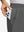 Detail view of inner front pocket on dark grey flat front flex cotton blend golf shorts