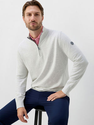 Wool Blend 1/4 Zip Sweater Pullover