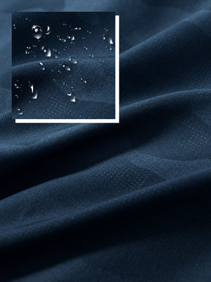 Water-Resistant Embossed Short Sleeve Q-Zip Hoodies