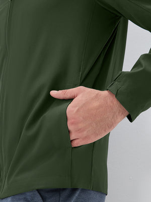 Full Zip Stand Collar Lightweight Windbreaker Jacket