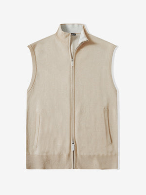 Luxury Wool Blend Full Zip Sweater Vests