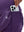 Detail view of inner pocket on dark purple women's stretch a-line golf skort with 7 pockets