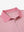 Detail view of collar on pink small fish premium ribbed collar print polo shirts