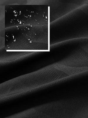 Water-Resistant Embossed Short Sleeve Q-Zip Hoodies