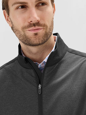 Windproof Colorblock Heather Full Zip Jacket