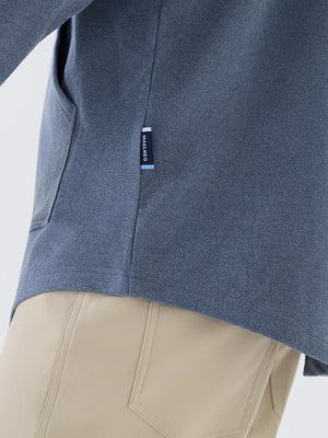 Stretch Ultra-Comfy Heather Brushed Rib Knit Hoodie