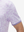 Detail view of cuff on violet frost flowers stylish full print contrast collared golf polo shirts