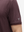 Detail view of cuff on dark red lines stylish full print contrast collared golf polo shirts