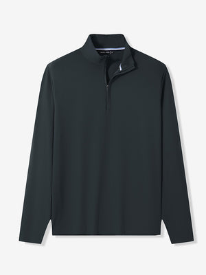 Ribbed Texture Nylon Quarter Zip Pullover